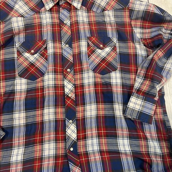 Wrangler Western Style Snap Button Shirt Men's 2XL - Picture 7 of 9